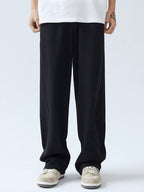 Men’s Paneled Loose Casual Pants Straight Leg Pants