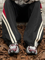 Men’s Panel Striped Loose Sweatpants Wide Leg Pants