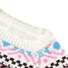 Casual Thickened Raglan Sleeve Elk Christmas Tree Sweater Sweaters-L