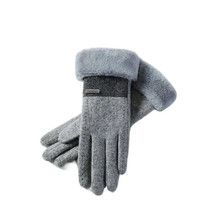 Windproof Thermal Soft Cashmere Thicken Elastic Touchscreen Full Finger Winter Christmas Glove