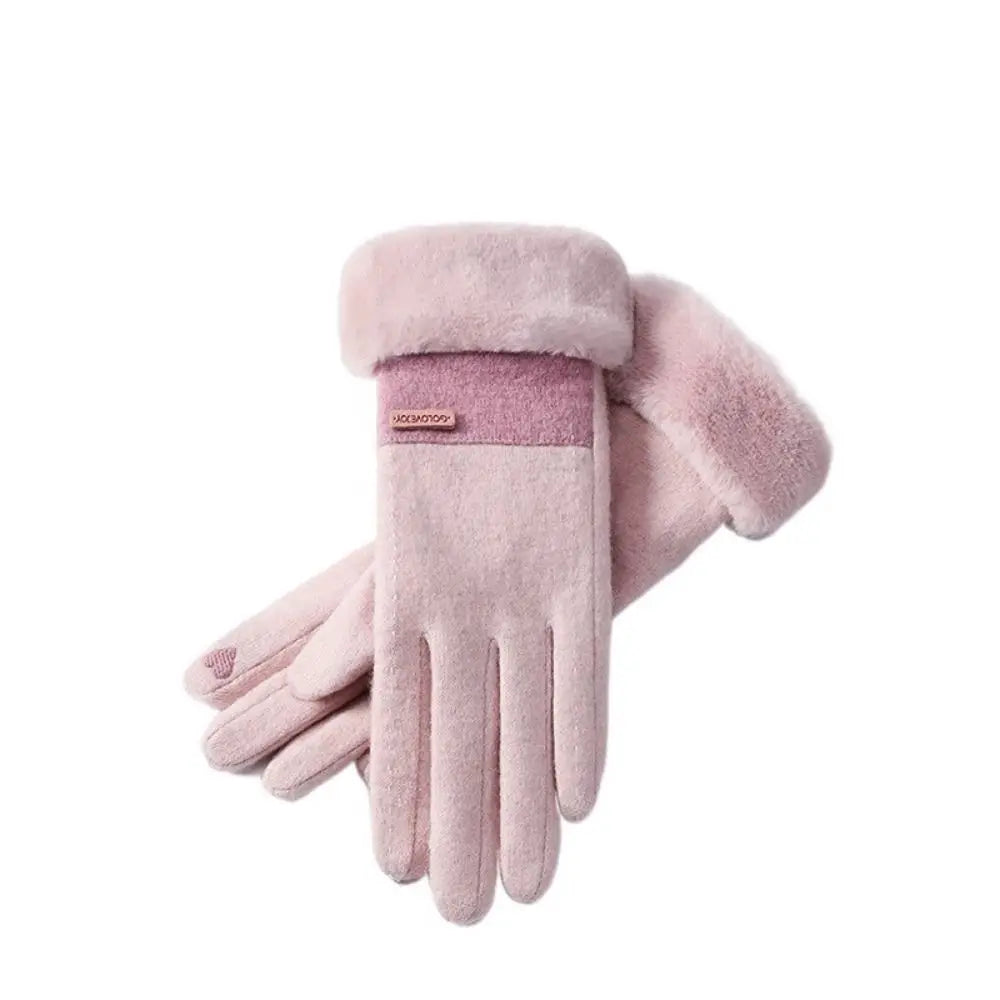 Windproof Thermal Soft Cashmere Thicken Elastic Touchscreen Full Finger Winter Christmas Glove