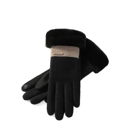 Windproof Thermal Soft Cashmere Thicken Elastic Touchscreen Full Finger Winter Christmas Glove