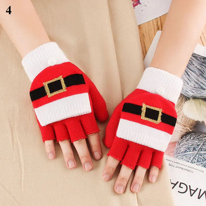 Lovely Fluffy Bear Cat Paw Claw Winter Warm Fingerless Gift Korean Style Christmas Glove