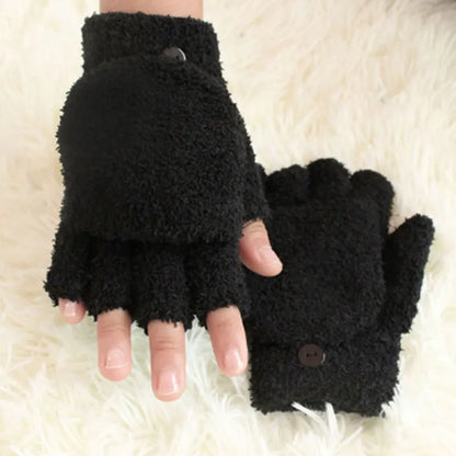 Lovely Fluffy Bear Cat Paw Claw Winter Warm Fingerless Gift Korean Style Christmas Glove