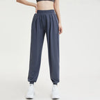 Breathable Gym Workout Elastic Waist Sweatpants Dark blue / S