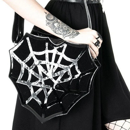 Black Women's Halloween Punk Designer Web Creative Spider Shoulder Crossbody Bag