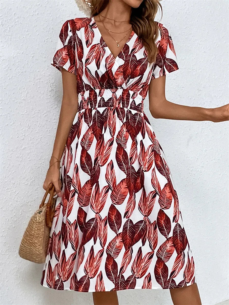 Ruffled Sleeveless Club Party Sexy Lady Summer New Fashion Midi Dress