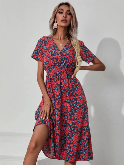 Ruffled Sleeveless Club Party Sexy Lady Summer New Fashion Midi Dress