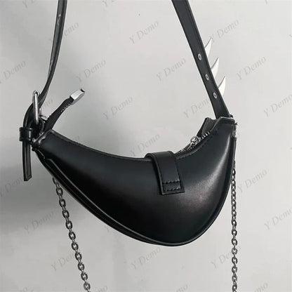 Punk Rivets Gothic Metal Buckles Sparks Crossbody Shoulder Bag