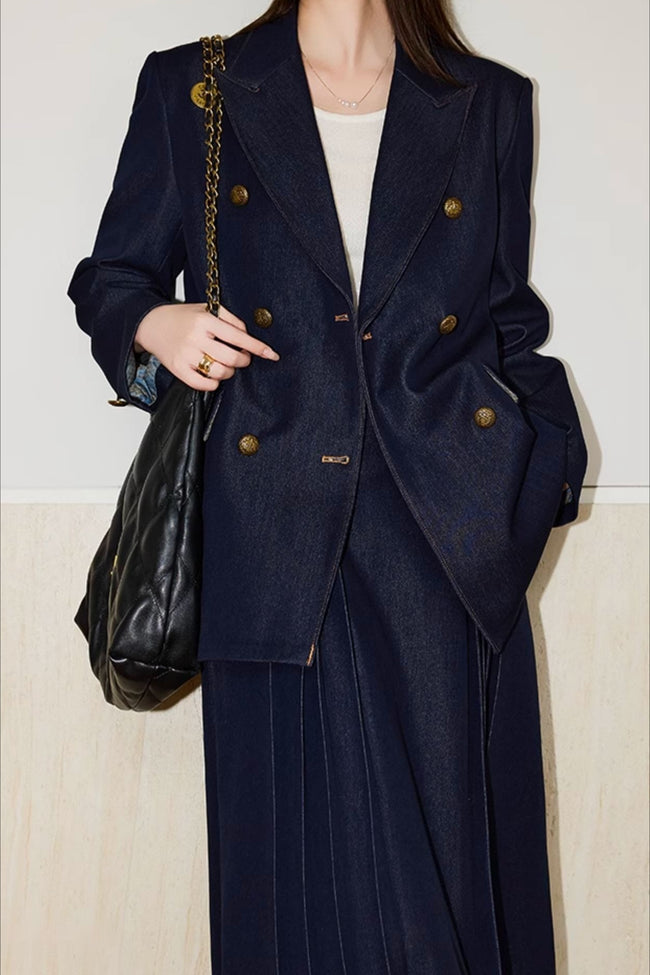 Double Breasted Twill Blazer Main image