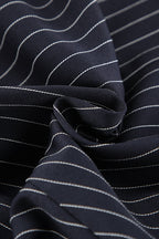 Striped Halter Two Piece Blazer Skirt Set