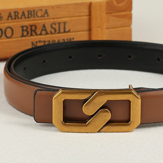 Color Block Reversible Double Sided Belt
