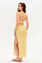 Knit Cutout Metal Ring Boho Dress