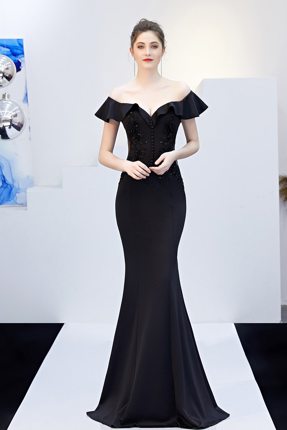 Elegant Off Shoulder Bodycon Formal Dress