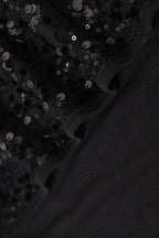 Sequin Strapless High Slit Maxi Dress