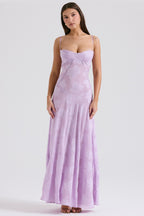Dainty Lace Spaghetti Strap Tie Waist  Prom Dress