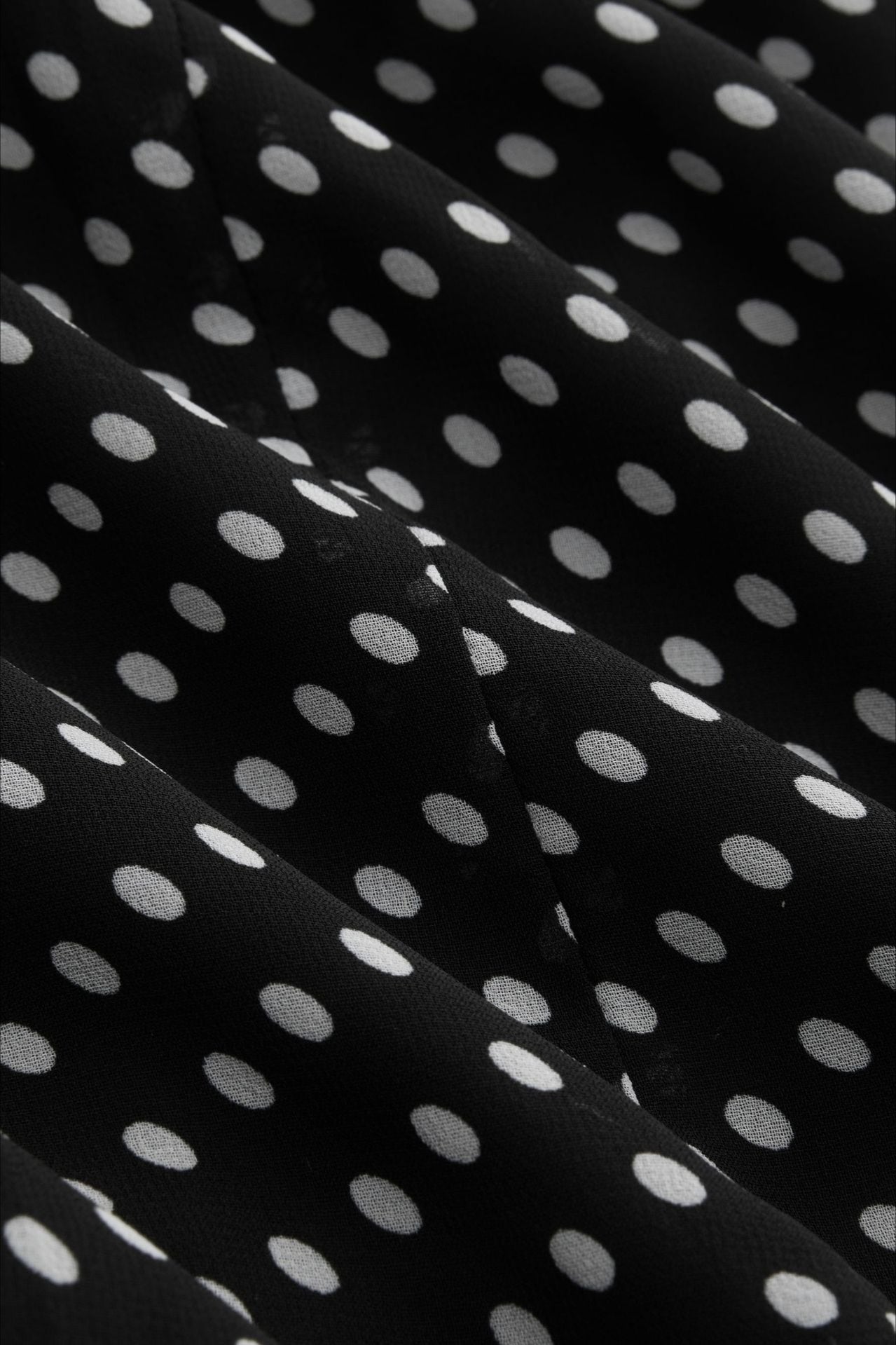 Black Polka Dot Draped Tie Halter Top