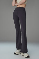 Brushed Fleece Lined Flared Slit Leggings
