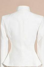 Elegant Two Piece Blazer Pleated Skirt Set