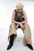 Tie Dye Baggy Wide Leg Denim Jeans
