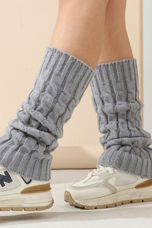 Cable Knit Chunky Slouchy Boot Leg Warmers Secondary image