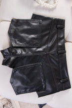 Black High Waist Slim Fit Casual Shorts