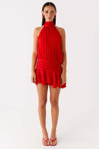 Sleeveless Tie Back Mini Vacation Dress
