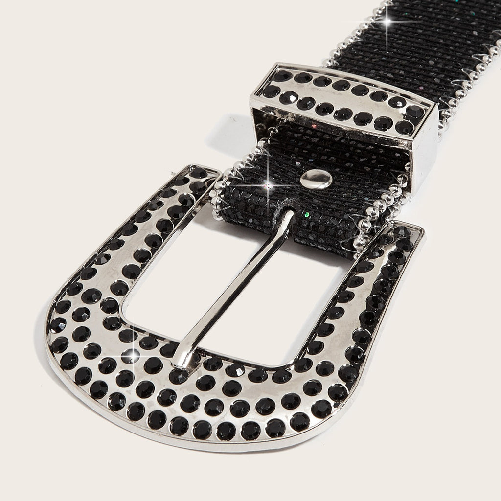 Chic Rhinestone Buckle Y2K Belt
