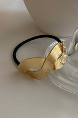 Geometric High-Stretch Metal Accent Hair Cuff