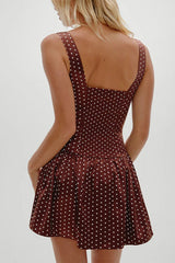 Lace Trim Polka Dot Cami Mini Dress