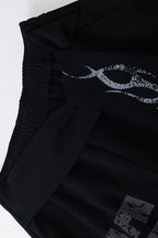 Flame Typography Wide Leg Sweatpants