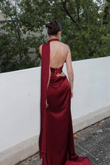 Elegant Cowl Back Party Dress