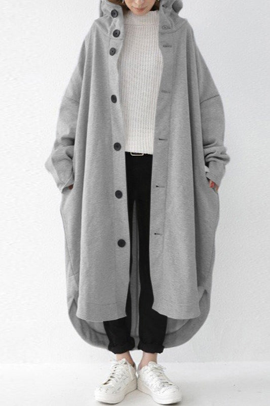 Oversized Hooded Long Overcoat Main image