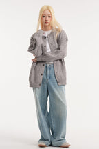 Relaxed Fit Cable Cardigan