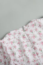 V Neck Short Sleeve Maxi Floral Dress