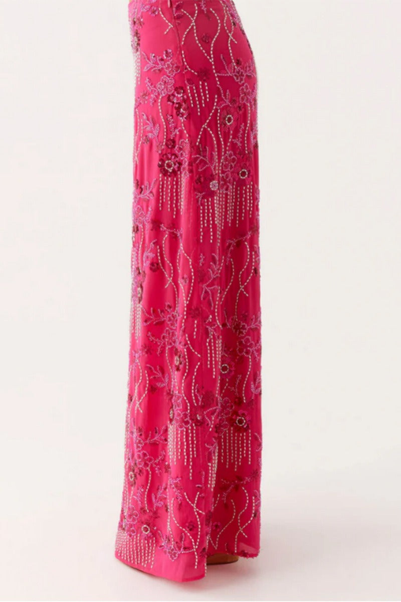 Beaded Sequin Embroidery Bodycon Maxi Skirt