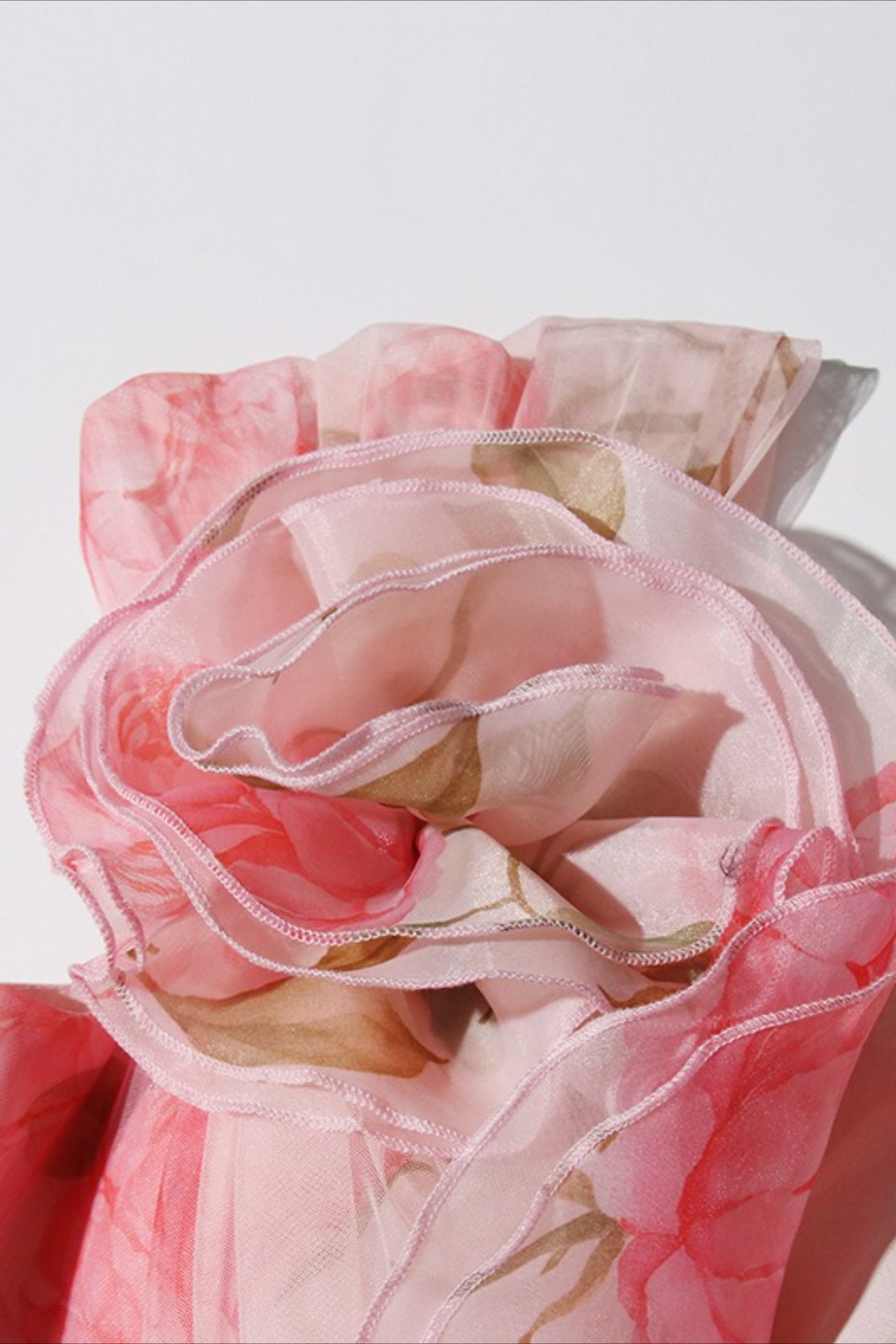 V Neck 3D Detail Elegant Maxi Floral Dress