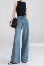 High Waist Wide Leg Flared Jeans
