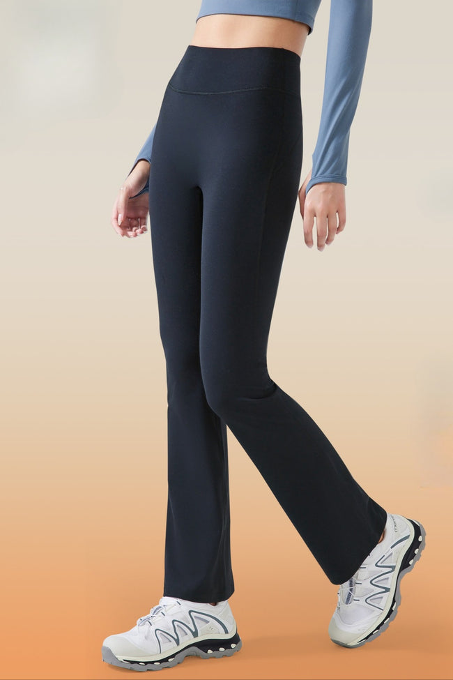 High-Waisted Fleece Lined Flared Yoga Leggings Main image