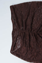 Lace Patchwork Backless Slit Maxi Skirt Set