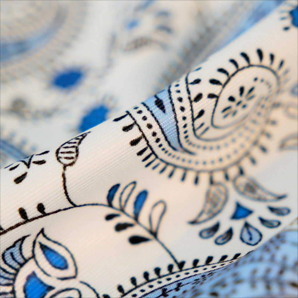 Blue Paisley Triangle Tie Bandana Retro Head Scarf