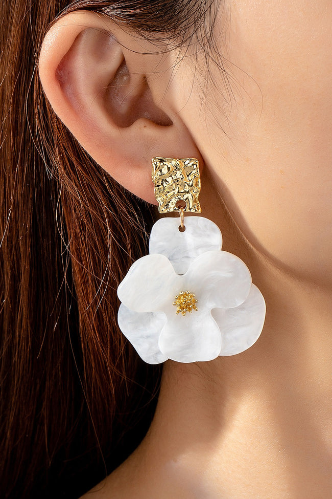 Vintage Floral Statement Drop Earrings Main image