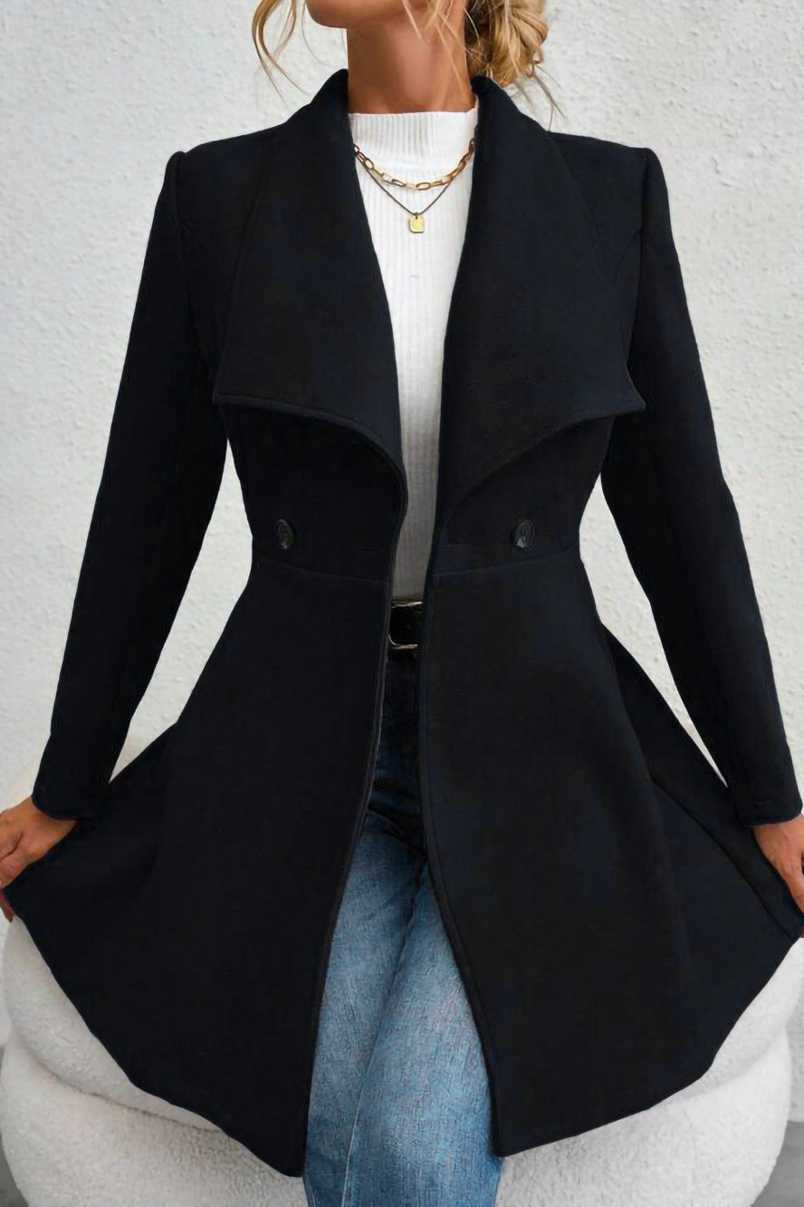 Belted Wool Long Coat Black / S coats