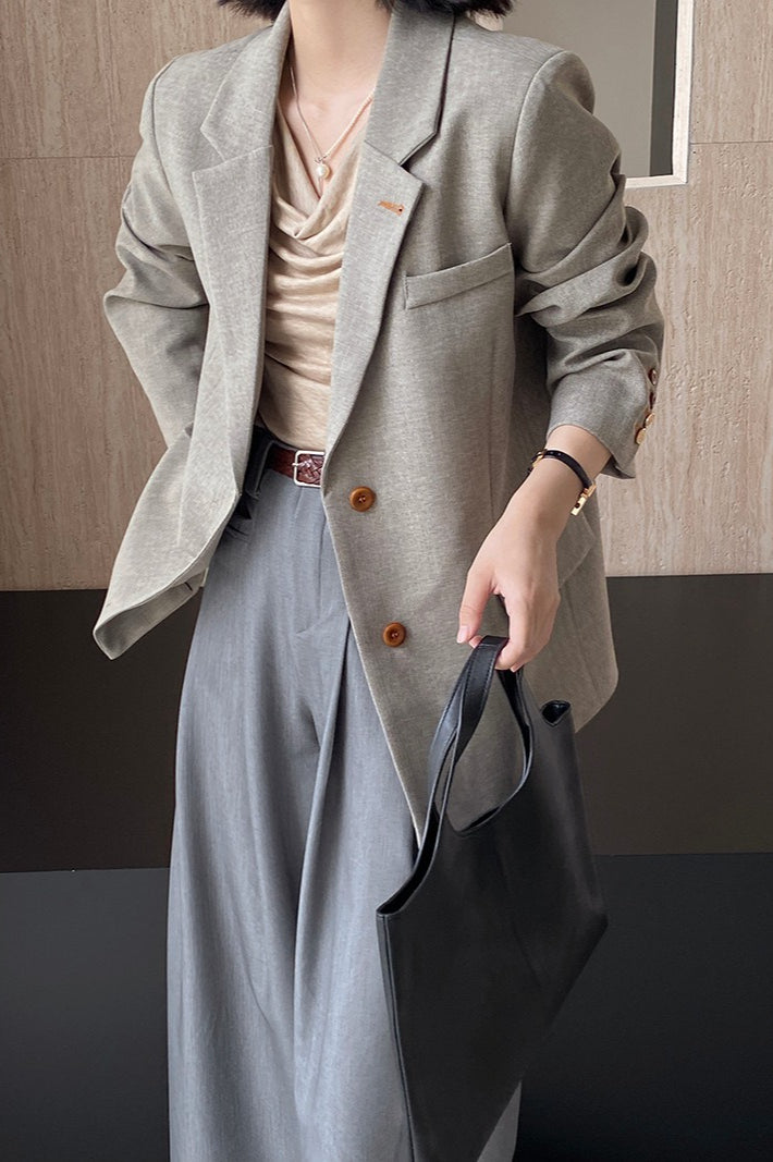 Oversized Speckled Lapel Blazer