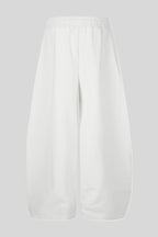 Distressed Typography Barrel Leg Pants