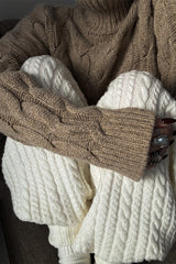 Thermal Ribbed Cuff Tapered Knit Pants