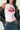 Pink Lip Print Fitted Cropped Tank Top Secondary image