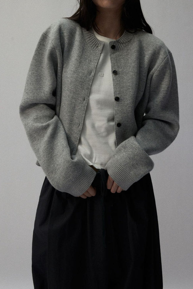 Soft Yet Structured Cardigan M / Grey Main image