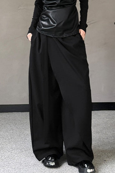 Minimalist Asymmetrical Belt Wide Leg Pants Secondary image