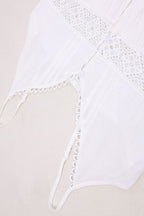 Lace Trim Sheer Flowy Boho Dress